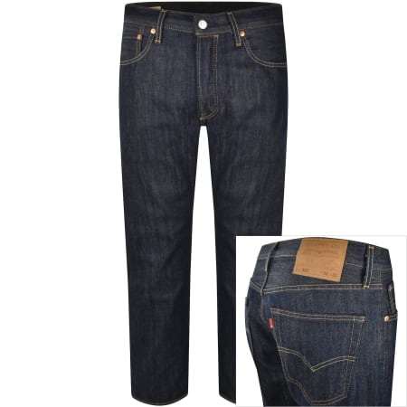 Levis 501 Original Fit Jeans Dark Wash Blue Mainline Menswear